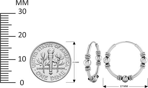 925 Sterling Silver Italian Design 2 Pairs Hoop Earrings Set for Women & Girls - Lightweight Dainty Jewelry for Everyday Wear & Gifting in Saudi Arabia