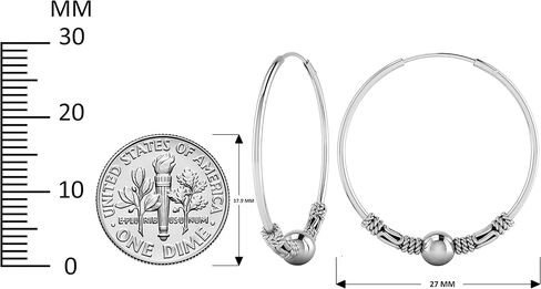925 Sterling Silver Italian Design 2 Pairs Hoop Earrings Set for Women & Girls - Lightweight Dainty Jewelry for Everyday Wear & Gifting in Saudi Arabia