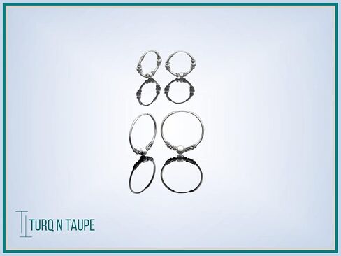 925 Sterling Silver Italian Design 2 Pairs Hoop Earrings Set for Women & Girls - Lightweight Dainty Jewelry for Everyday Wear & Gifting in Saudi Arabia
