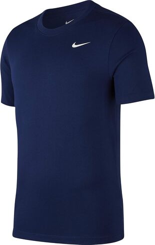 Nike Men's Dry Tee, Dri-FIT Solid Cotton Crew Shirt for Men, Blue Void/White, S in Saudi Arabia