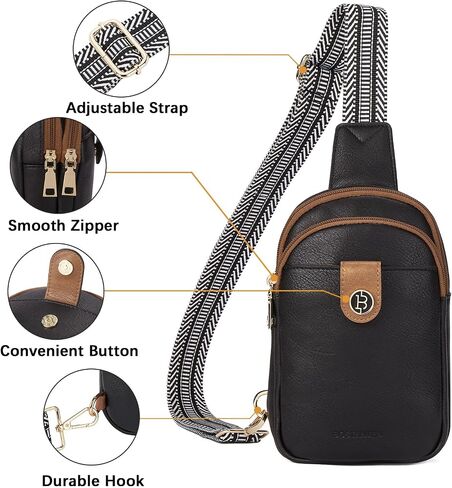 BOSTANTEN Small Sling Bag for Women ＆ Small Wallet for Women Leather RFID Blocking Card Holder in Saudi Arabia
