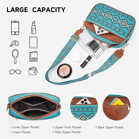 MEITRUE Crossbody Bags for Women Trendy, Women's Purse lightweight Retro Style Shoulder Bag in Saudi Arabia