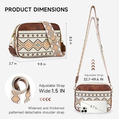 MEITRUE Crossbody Bags for Women Trendy, Women's Purse lightweight Retro Style Shoulder Bag in Saudi Arabia