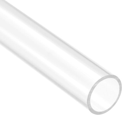 uxcell 2pcs Clear Rigid Tubing 4mm(5/32'') ID x 6mm(1/4'') OD x 2Ft Length Round Plastic Polycarbonate Tube in Saudi Arabia
