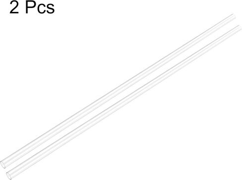 uxcell 2pcs Clear Rigid Tubing 4mm(5/32'') ID x 6mm(1/4'') OD x 2Ft Length Round Plastic Polycarbonate Tube in Saudi Arabia