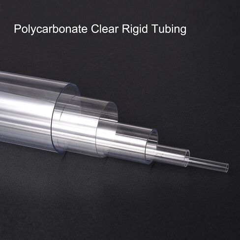 uxcell 2pcs Clear Rigid Tubing 4mm(5/32'') ID x 6mm(1/4'') OD x 2Ft Length Round Plastic Polycarbonate Tube in Saudi Arabia