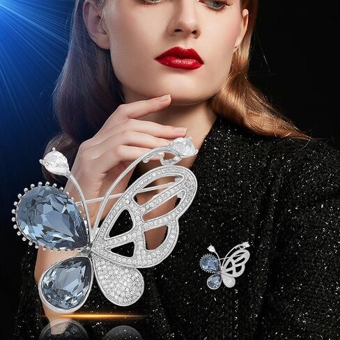 Butterfly Bee Brooches for Women Rhinestone Butterfly Bee Brooch Pin Bee Butterfly Lapel Pins Jewelry Valentine's Day Gifts for Her Wife in Saudi Arabia