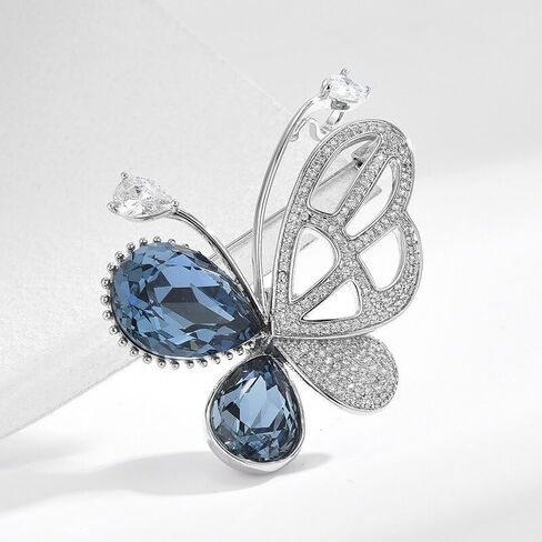 Butterfly Bee Brooches for Women Rhinestone Butterfly Bee Brooch Pin Bee Butterfly Lapel Pins Jewelry Valentine's Day Gifts for Her Wife in Saudi Arabia