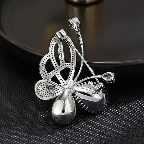 Butterfly Bee Brooches for Women Rhinestone Butterfly Bee Brooch Pin Bee Butterfly Lapel Pins Jewelry Valentine's Day Gifts for Her Wife in Saudi Arabia