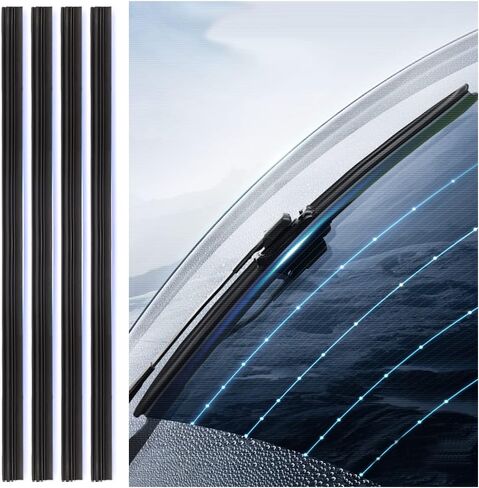 4 قطع من شفرات ممسحة الزجاج الأمامي، 32 بوصة قابلة للتشذيب بنفسك، بدون إطار بدون إطار، شفرات ممسحة الزجاج الأمامي بدون عظم، قطع غيار وإكسسوارات السيارات العالمية in Kuwait