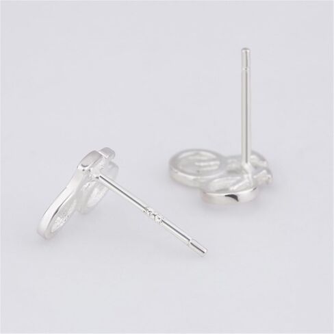 Bicycle Small Stud Earrings Silver Plated Handmade Cute Mini Bike Vehicle Hollow Out Geometric Lightweight Tiny Earrings for Women Teen Girls Minimalist Ride Lover Birthday Fashion Jewelry Gifts in Saudi Arabia