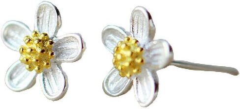 زهرة الأقحوان الصغيرة من الفضة الاسترليني مع أقراط صفراء in Kuwait