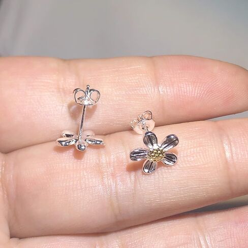 زهرة الأقحوان الصغيرة من الفضة الاسترليني مع أقراط صفراء in Kuwait