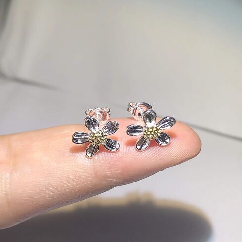 زهرة الأقحوان الصغيرة من الفضة الاسترليني مع أقراط صفراء in Kuwait