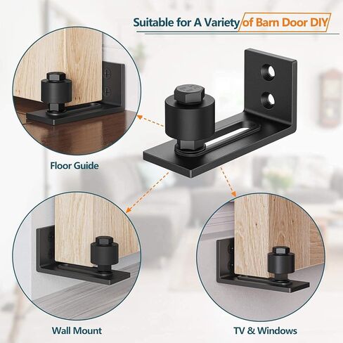 Sliding Barn Door Floor Guide, Adjustable Stay Roller, Flat &Flush Bottom Design, Anti-Rust Smooth Bearings in Kuwait