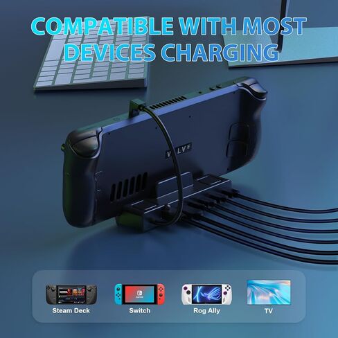 محطة إرساء ANNAPRO لسطح البخار/سطح البخار OLED وROG Ally، قاعدة 6 في 1 مع HDMI 2.0 4K@60 هرتز، جيجابت إيثرنت، 3 × USB-A 3.0 وPD3.0 100 واط USB-C منفذ شحن كامل السرعة in Kuwait