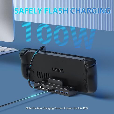 محطة إرساء ANNAPRO لسطح البخار/سطح البخار OLED وROG Ally، قاعدة 6 في 1 مع HDMI 2.0 4K@60 هرتز، جيجابت إيثرنت، 3 × USB-A 3.0 وPD3.0 100 واط USB-C منفذ شحن كامل السرعة in Kuwait