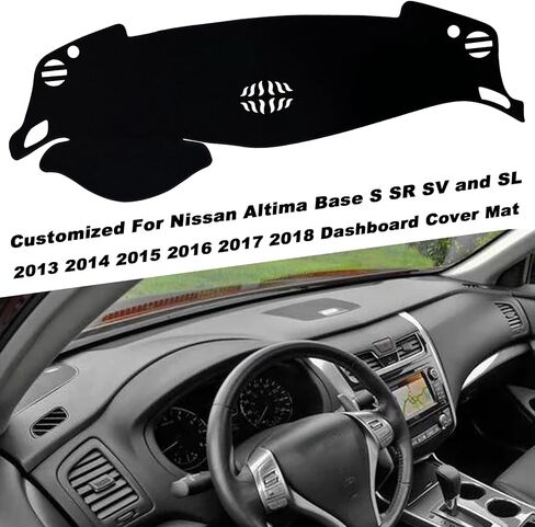 Dash Mat Cover Custom Interior Center Console Mat Compatible with Nissan Altima S SR SV and SL Sedan 2013 2014 2015 2016 2017 2018 Dashboard mat Covers Accessories in Saudi Arabia