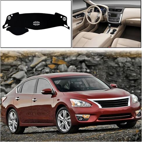 Dash Mat Cover Custom Interior Center Console Mat Compatible with Nissan Altima S SR SV and SL Sedan 2013 2014 2015 2016 2017 2018 Dashboard mat Covers Accessories in Saudi Arabia