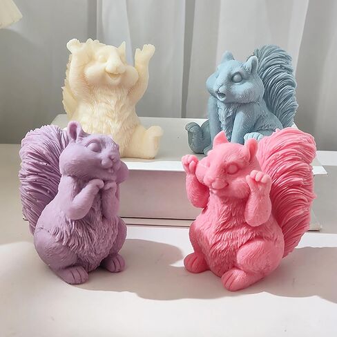 Squirrel Mold Squirrel Resin Mold Animal Mold Squirrel Jewelry Resin Casting Molds Handmade Silicone Mold for Resin Candle Making Molds Craft Supplies 3D Mold Resin Mold Sculpture Mold Resin DIY Mold in Saudi Arabia