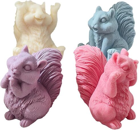 Squirrel Mold Squirrel Resin Mold Animal Mold Squirrel Jewelry Resin Casting Molds Handmade Silicone Mold for Resin Candle Making Molds Craft Supplies 3D Mold Resin Mold Sculpture Mold Resin DIY Mold in Saudi Arabia