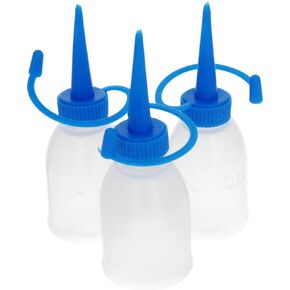 Utoolmart Squeeze Bottle 30ml Plastic Glue Oil Bottle Wash Bottles for DIY Label Tattoo 3pcs