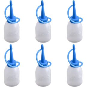 Utoolmart 3 قطعة زجاجة ضغط 250 مللي غراء بلاستيكي زجاجة زيت زجاجات غسيل لملصقات الوشم ذاتية الصنع
