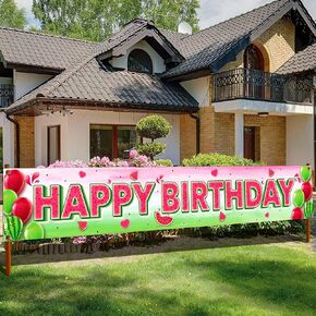 KatchOn, Large Watermelon Birthday Banner - 120x20 Inch | One In A Melon Party Decorations | Watermelon Yard Banner, Watermelon Party Decorations | Watermelon Party Supplies, Watermelon Decorations
