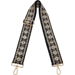 Crochet Flower Purse Strap,Knit Wide Replacement Crossbody for Shoulder Strap Bag Adjustable 2inch Guitar Strap
