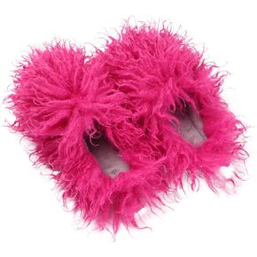 Women's Plush Faux Fur Slippers - Fluffy and Warm Slide-On Slipper for Cozy Comfort