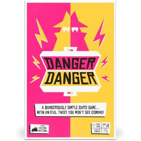 Danger Danger by Exploding Kittens - 2-8 Players - Ages 7+ - 10 Minutes to Play - Fast Paces Strategic Card Game - Party Game, Ideal for Party, Family Night, Kid and Adult