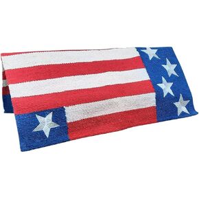 Tahoe Tack Stars and Stripes Patriotic Horse Western Saddle Blanket - 34" x 36"