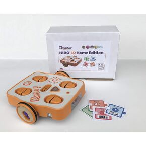 KIBO 10 Home Edition - مجموعة روبوت STEAM الخالية من الشاشة للأطفال من سن 4 إلى 7 سنوات - امنح هدية البرمجة الإبداعية المرحة - اجعل خيال طفلك ينبض بالحياة مع لعبة الروبوت التعليمية