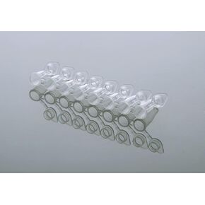 Nest Scientific 404001 Polypropylene PCR 8-Strip Tubes, Individual Attached Flat Caps, 0.2 mL, Clear, 120 per Pack, 1200 per Case (Pack of 1200)