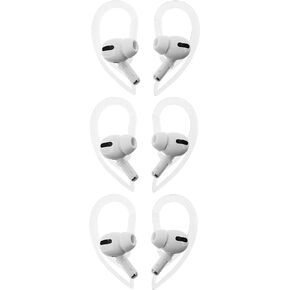 ALXCD Ear Hooks Replacement for Air Pods Pro, Anti-Slip Adjustable Over-ear Soft TPU Earhook [Anti Slip][Anti Lost], Compatible with AirPods Pro AirPods1 AirPods2 Headphones, 3 Pairs Clear