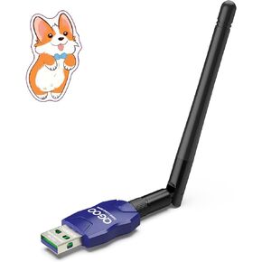 Class 1 Long Range Bluetooth Adapter for PC, QGOO USB Bluetooth Adapter for PC 5.3+EDR, Bluetooth Dongle Bluetooth Receiver Support Windows10/8.1/8/7（blue-093）