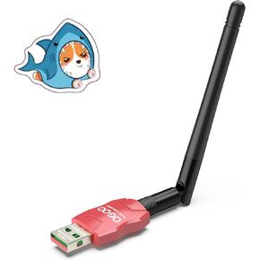 Class 1 Long Range Bluetooth Adapter for PC, QGOO USB Bluetooth Adapter for PC 5.3+EDR, Bluetooth Dongle Bluetooth Receiver Support Windows10/8.1/8/7（red-233）