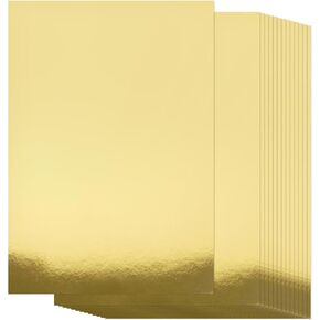 BigOtters 60 Sheets Metallic Gold Cardstock Paper, A4 Gold Glitter Paper Gold Paper Foil Board 250gsm for Card Making Invitations Decorations
