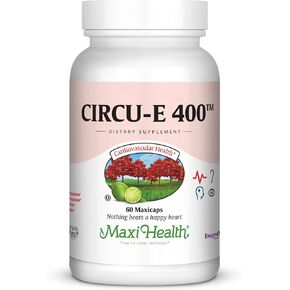 Maxi Health Circu-E 400 IU - فيتامين E الطبيعي - دعم نظام الدفاع في الجسم - 60 كبسولة - موافق للشريعة اليهودية in Kuwait