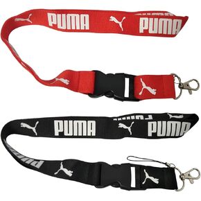 2pcs Neck Lanyard Key Chain Clasp Hook Buckle Red Black for Sport Fitness Gym Game Playtime Car Motorcycle House Office ID Fashion Accessories (Puma) in Saudi Arabia