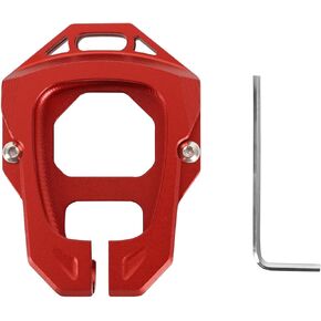 Hooke Road Aluminum Key Fob Cover Case Compatible with Jeep Wrangler JK 07-18,Red