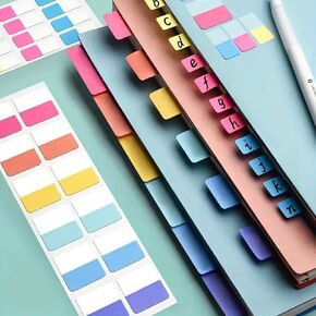 Colorful Index Label Stickers,Writable Sticky Notes Tabs for File Annotation Classification Office School Supplies,360 Sheets with 6 Colors (Medium - 1 Inch)