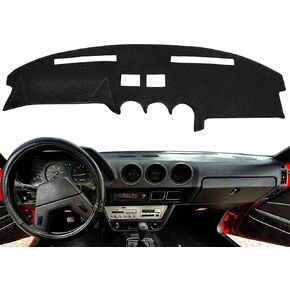Dash Cover Mat Custom Fit for Datsun 280ZX 1979-1983 / Nissan 280ZX 1982 1983, Dashboard Cover Pad Carpet Protector (Black) F163