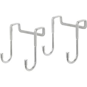 Litoexpe 2 Pack Over The Door Double Hanger Hooks, 304 Stainless Steel Double S-Shaped Hooks Heavy Duty Door Hooks for Hanging Clothes, Towels, Coats, and More, Door Thickness Less Than 3/4 inch