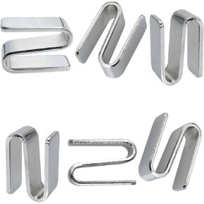 6PCS Wire Shelf S-Hooks W15xH34mm Chrome Plated for Shelf Racks Shelves Cookware Racks Tool Racks Warehouses Shopping Malls Garden Places
