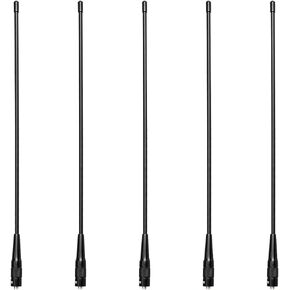 Retevis Two Way Radio SMA-F Antenna,144/430MHz Dual Band Antenna, for Aliunce HD1 HD2 Retevis RA79 RT29 RT86 RM21 RT29D,Compatible with BaoFeng UV-5R BF-F8HP Kenwood Walkie Talkies(5 Pack)