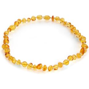 Baltic Amber Necklace 12.5 IN A Timeless Piece of Natural Elegance, Beauty From The Baltic Sea, Joined With Amber Stones Reflects The Premium Quality & Unique Design Of Lithuanian Craftsman