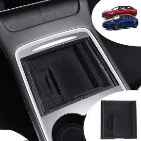 Armrest Hidden Storage Box for Tesla Model 3/Y 2023 2022 2021 Center Console Organizer Armrest Interior Accessories Black