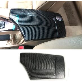 for BMW 5 Series E60 E61 F10 F11 G30 G32 2004-2021 Car Armrest Box Cover Carbon Fiber Color Center Console Box Armrest Panel Protect Trim Covers Auto Accessories (E60 E61 2004-2010)