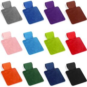Mabor 12Pcs Pen Loop Holder for Notebook, Self Adhesive Elastic Notebook Pen Loops for Planner Journal Calendars Clipboard Leather Sticky Holder